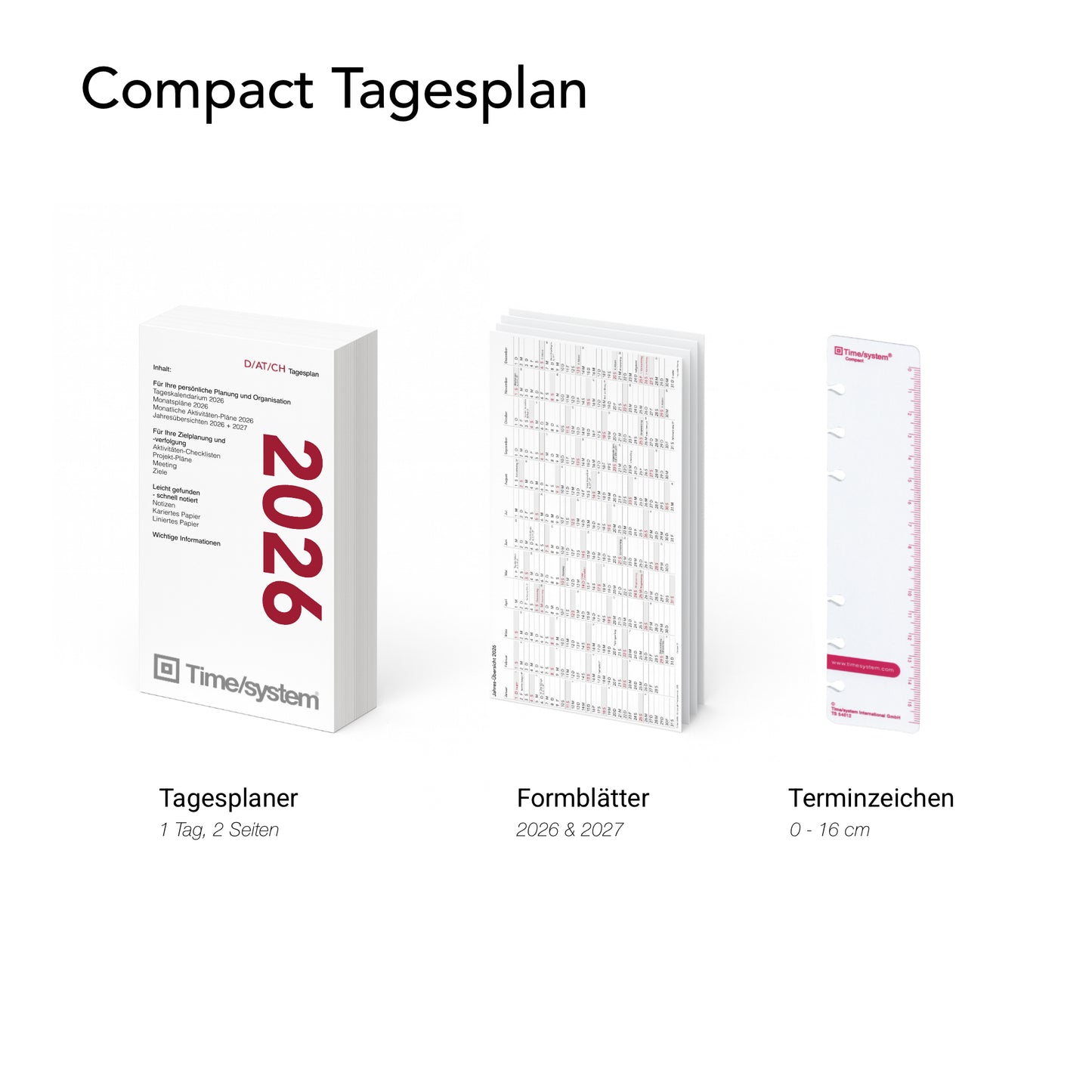 Compact Jahresinhalt mit Tagesplanung CH-DE 2026