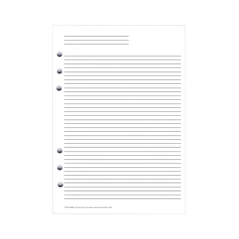Business A5 Liniertes Papier