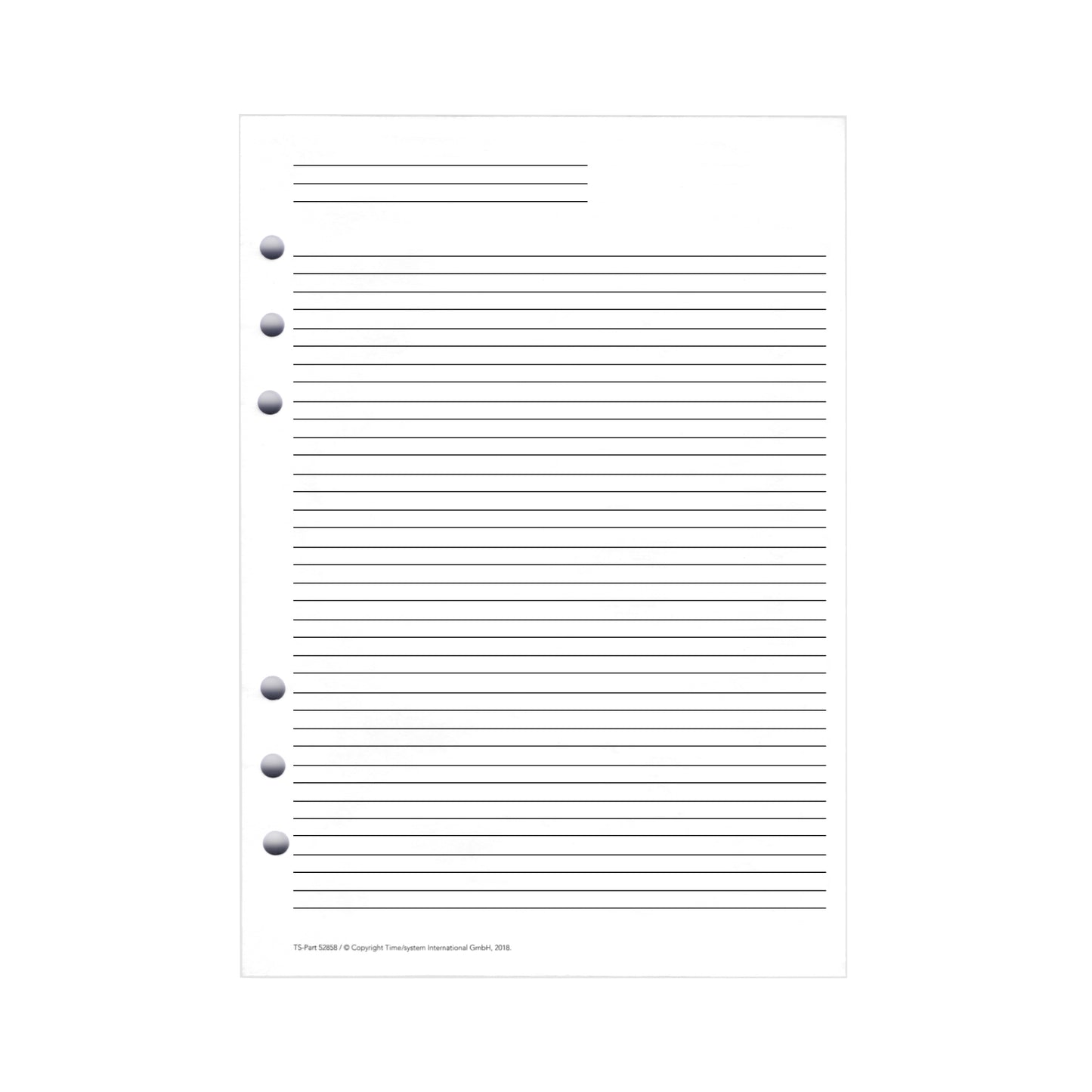 Business A5 Liniertes Papier