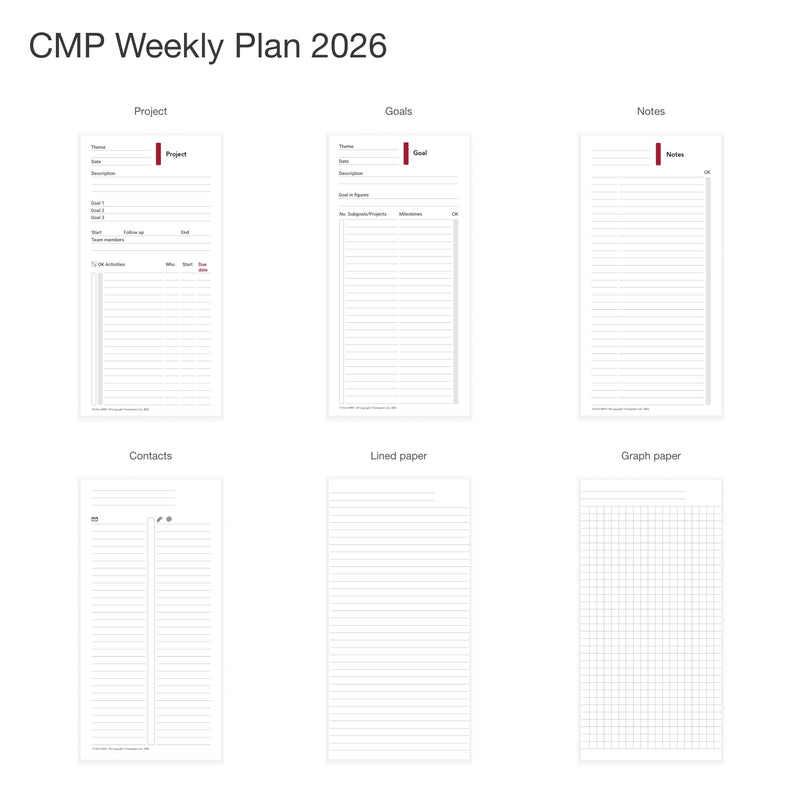 Compact Jahresinhalt 2026 Weekly Plan English