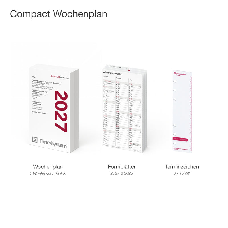 Compact Jahresinhalt mit Wochenplanung CH-DE 2027