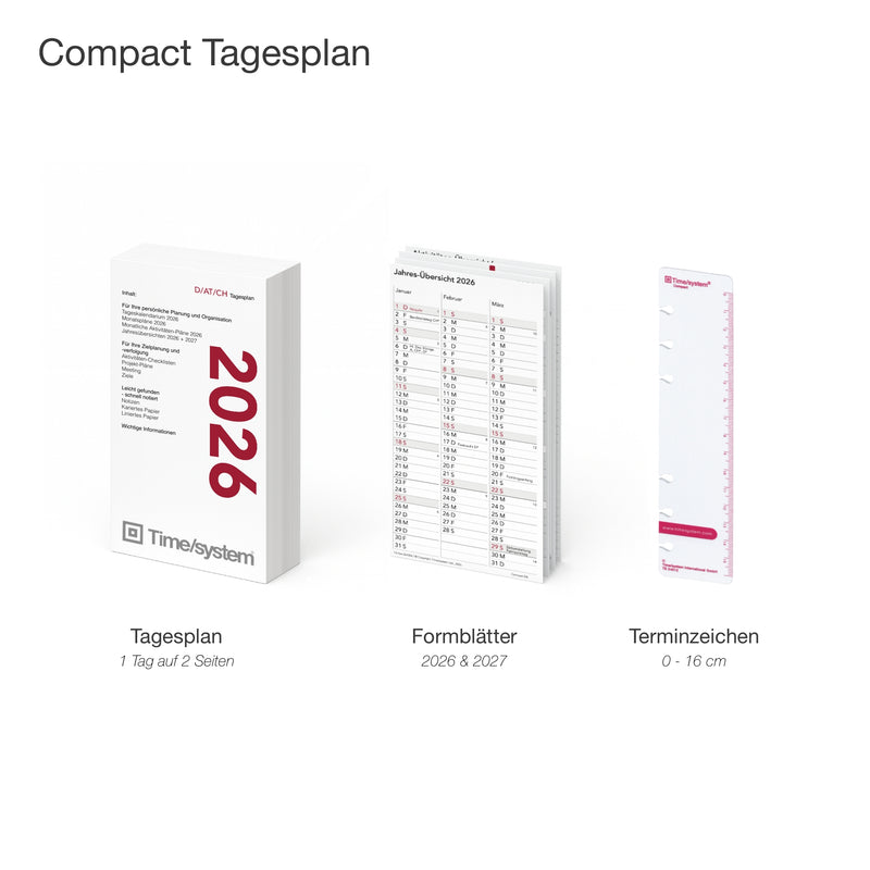 Compact Jahresinhalt mit Tagesplanung CH-DE 2026