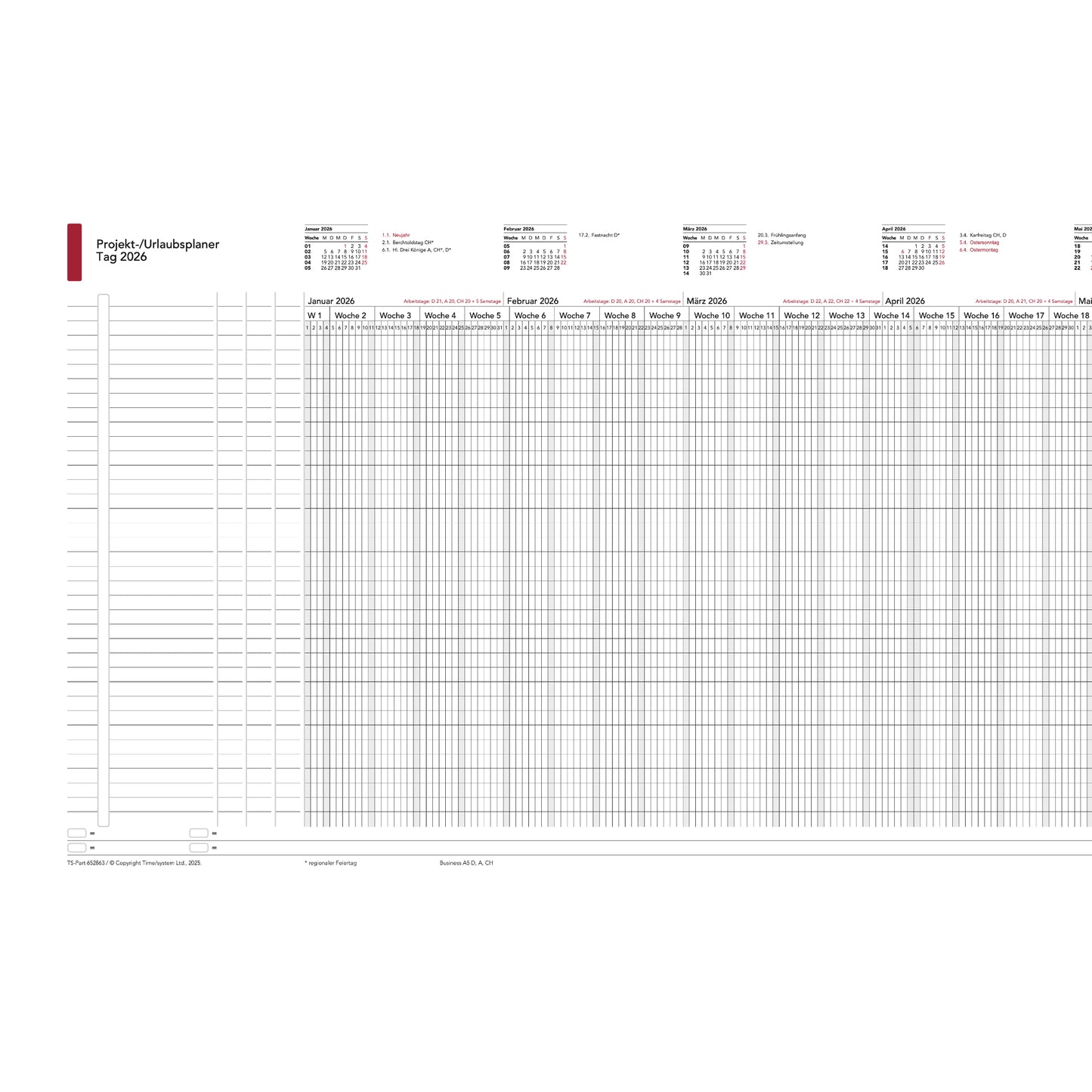 BUS Projekt-/Urlaubsplaner Tag 2026