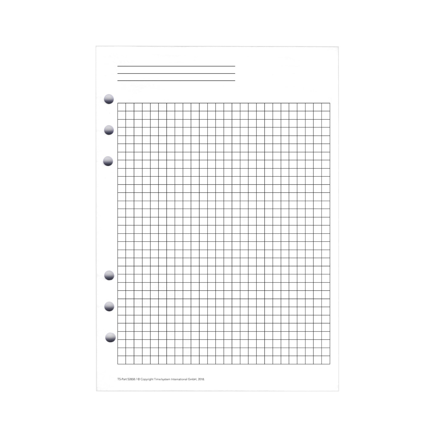 Business A5 Kariertes Papier