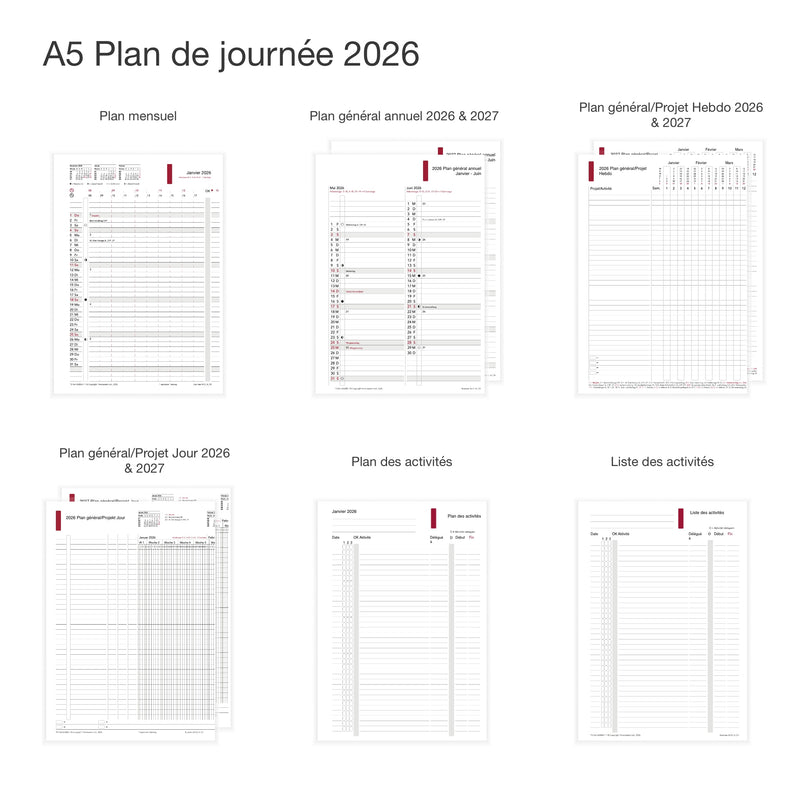Business Recharge annuelle A5 2026 Plan de journée Français